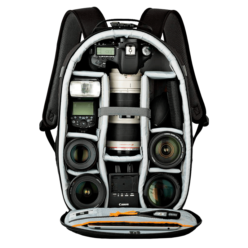 Batoh lowepro photo classic bp 300 aw otvoreny