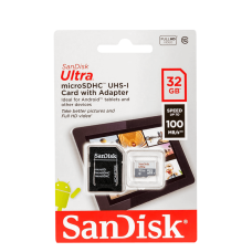 SanDisk MicroSDHC Ultra 32GB class 10 UHS-I + adaptador