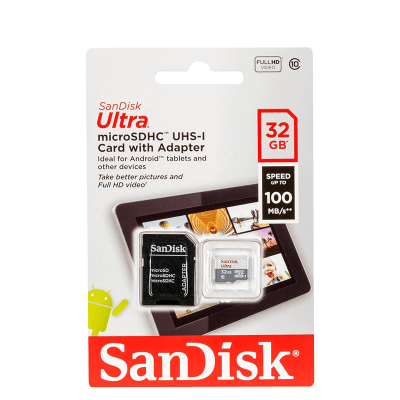 SanDisk MicroSDHC Ultra 32GB class 10 UHS-I + adaptador