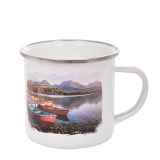 Taza esmaltada de metal 330 ml