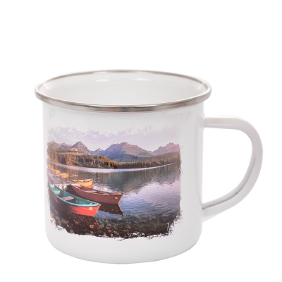 Taza esmaltada de metal 330 ml